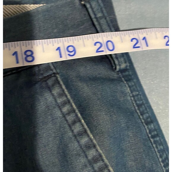 Tincati Milano Mens Italian Cotton Chambray Trouser Size 40 Blue Tailored Luxury - Picture 6 of 9